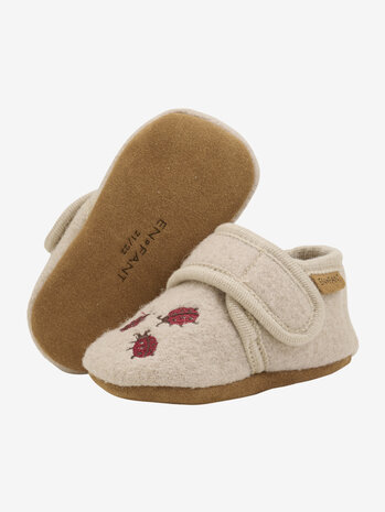 En Fant En Fant | Wool Slippers w. Embroidery | Moonlight