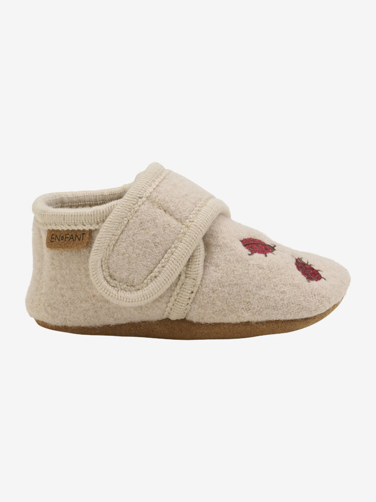 En Fant En Fant | Wool Slippers w. Embroidery | Moonlight