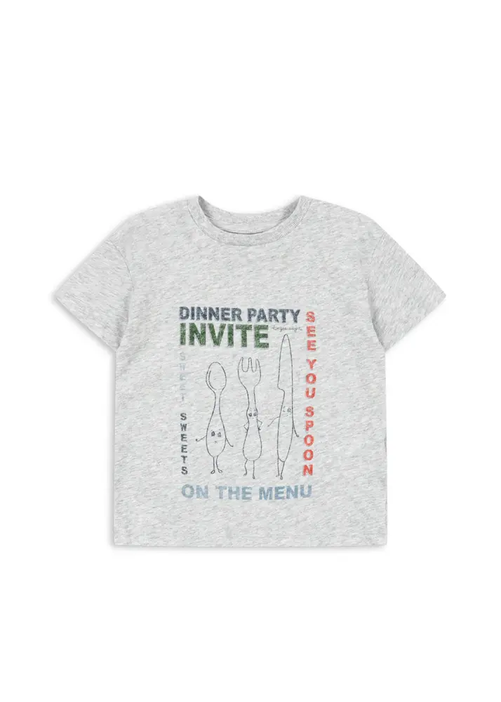 Konges Sløjd Konges Sløjd | Famo Tee Gots | Grey Melange