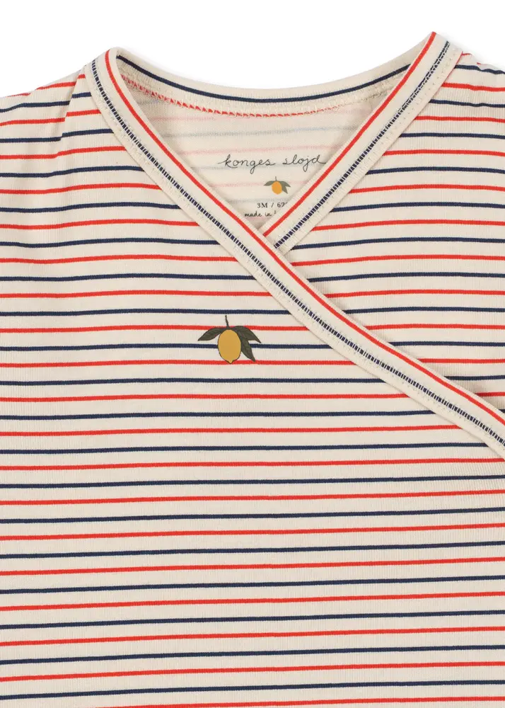 Konges Sløjd Konges Sløjd | Basic Newborn Onesie Gots | Stripe Tricolore Petit