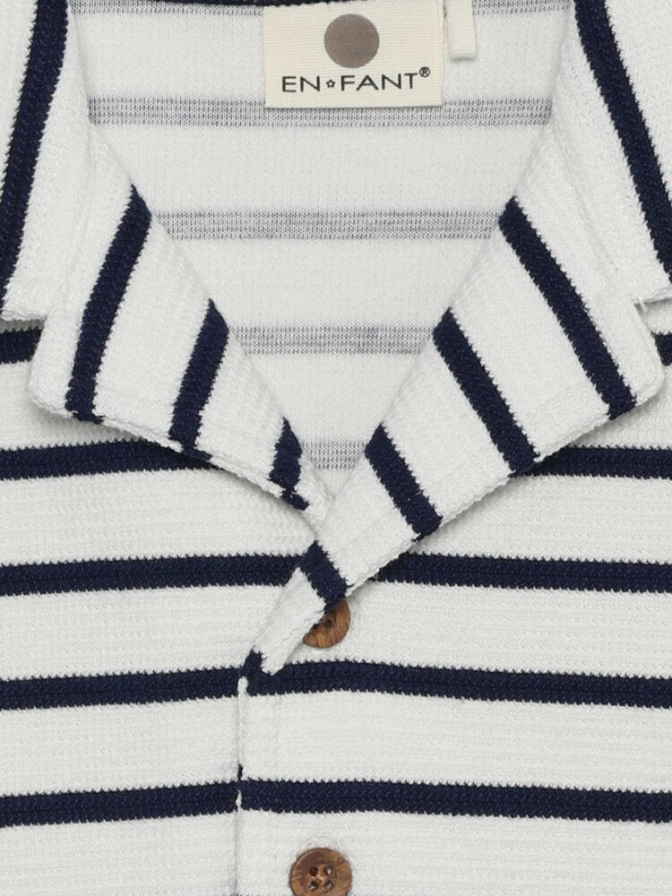 En Fant En Fant | Shirt Sweat Stripe | Medieval Blue