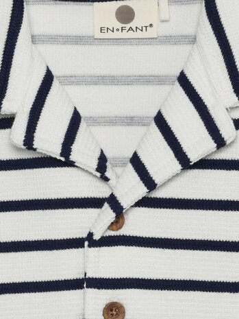 En Fant En Fant | Shirt Sweat Stripe | Medieval Blue