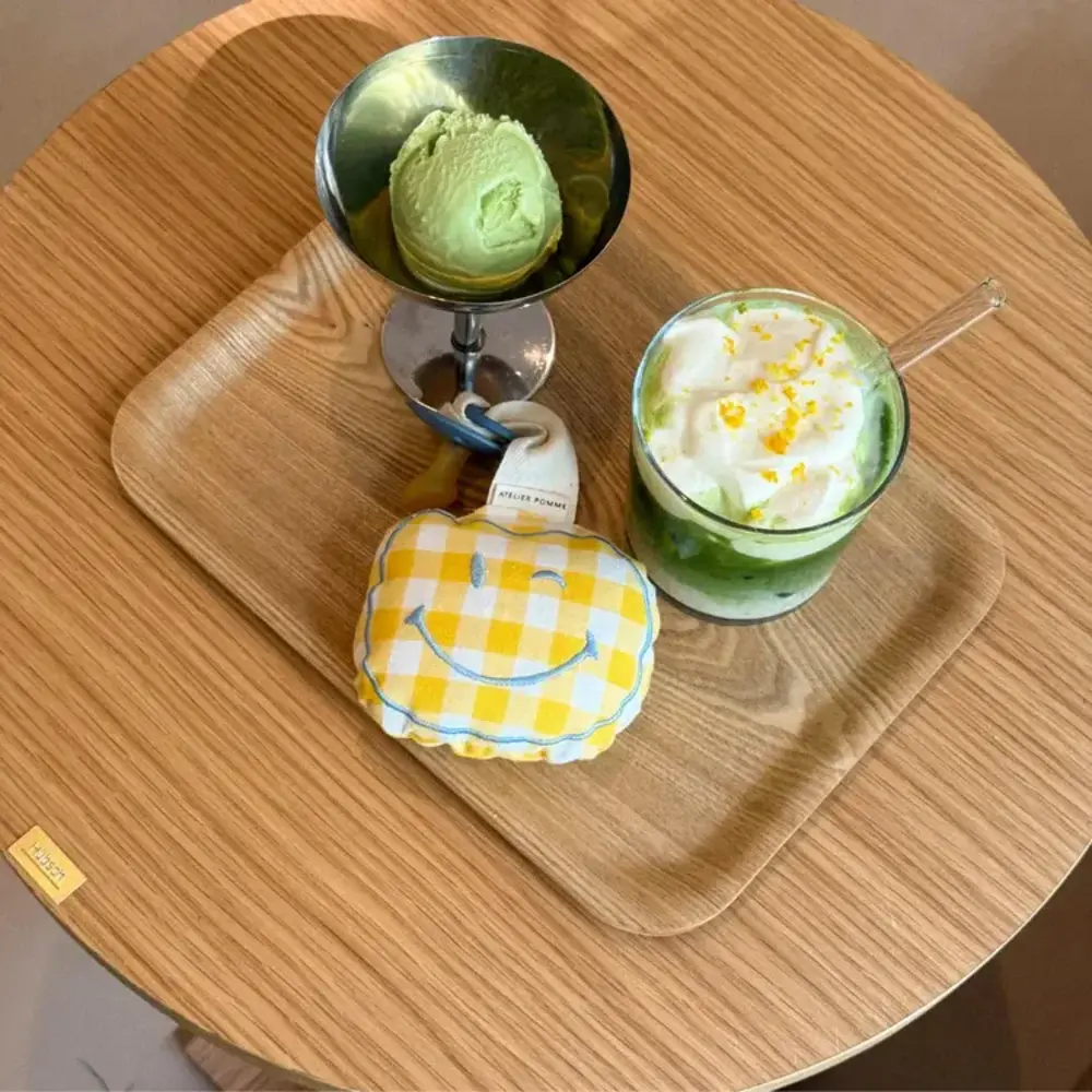 Atelier Pomme Atelier Pomme | Pacifier Cloth | Pomme | Checked Butter Yellow