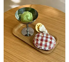 Atelier Pomme Atelier Pomme | Pacifier Cloth | Pomme | Checked Bisous Brique Rood