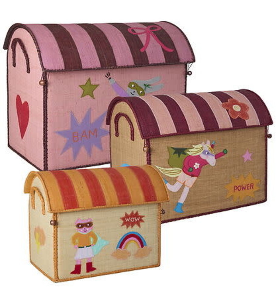 Rice Everyday Magic Rice | Klein Raffia Opberghuis | Roze | Hero Theme