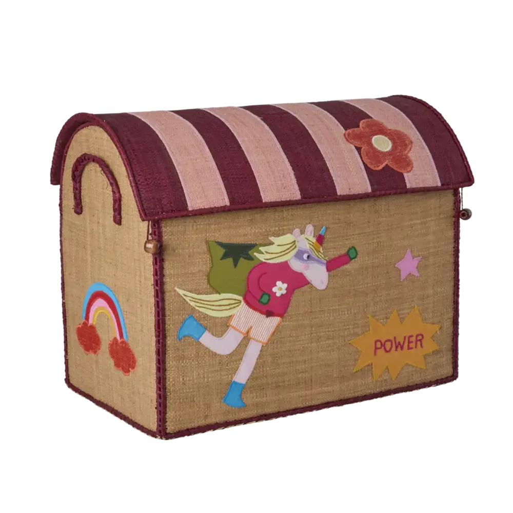 Rice Everyday Magic Rice | Middelgroot Raffia Opberghuis | Roze | Hero Theme