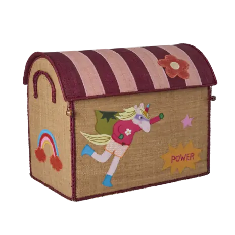 Rice Everyday Magic Rice | Middelgroot Raffia Opberghuis | Roze | Hero Theme