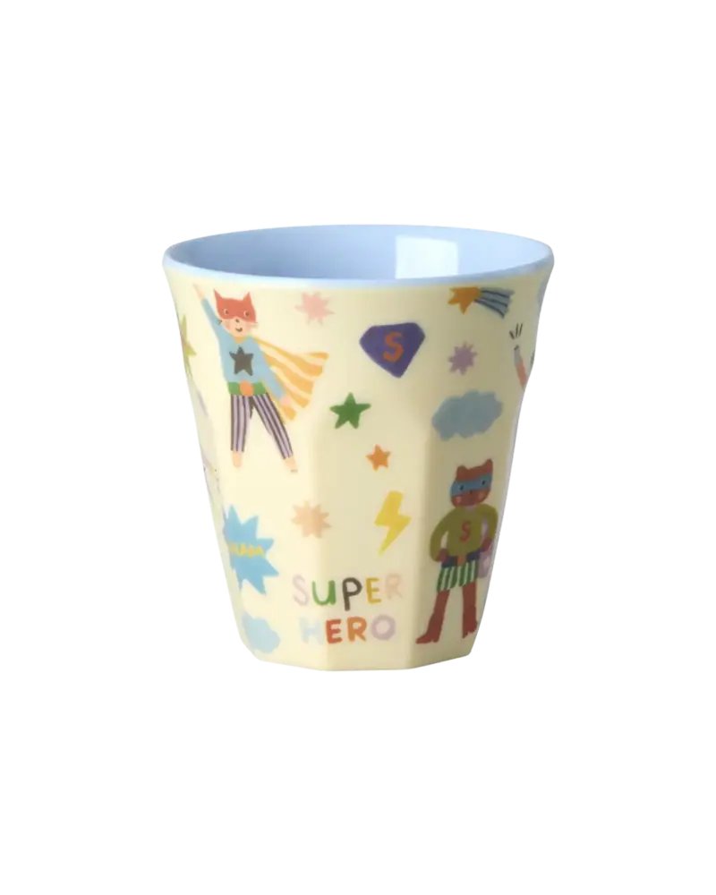 Rice Everyday Magic Rice | Melamine cup with Hero print Soft Blue | Small 160ml