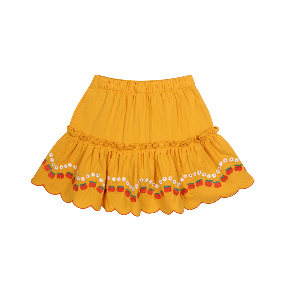 Jelly Mallow Jelly Mallow | Apple Flower Crinkled Skirt | Yellow