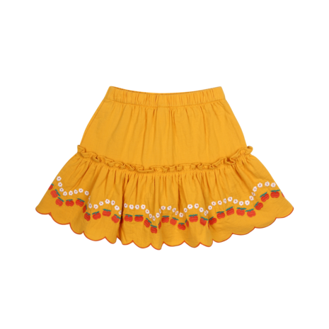 Jelly Mallow Jelly Mallow | Apple Flower Crinkled Skirt | Yellow
