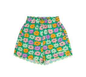 Jelly Mallow Jelly Mallow | Flower Seersucker Shorts | Green