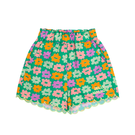 Jelly Mallow Jelly Mallow | Flower Seersucker Shorts | Green