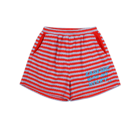 Jelly Mallow Jelly Mallow | Cooking Heart Stripe Shorts | Red