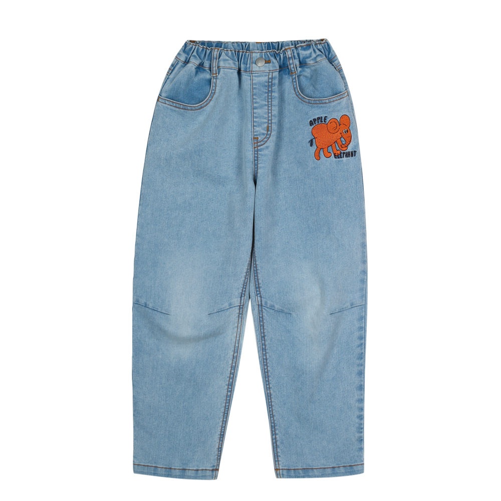 Jelly Mallow Jelly Mallow | Elephant Brushed Denim Pants | Blue