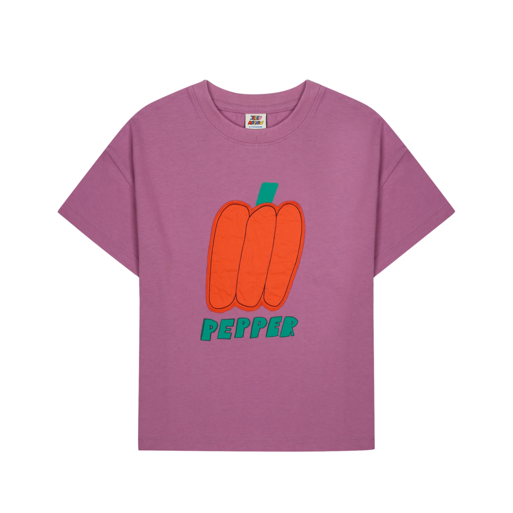 Jelly Mallow Jelly Mallow | Bell Pepper Applique T-shirt | Indi Purple
