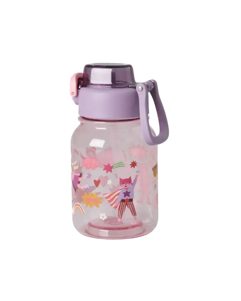 Rice Everyday Magic Rice | Plastic Kids Drinking Bottle | Hero Print Roze | 700 ml