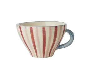 Rice Everyday Magic Rice | Ceramic Tea Cup | Hand Painted Stripes | 150 ML
