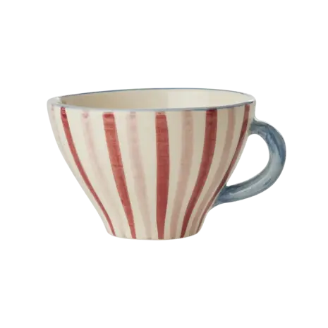 Rice Everyday Magic Rice | Ceramic Tea Cup | Hand Painted Stripes | 150 ML