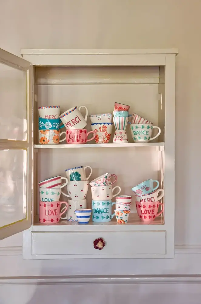 Rice Everyday Magic Rice | Ceramic Cappuccino Cup | Hand Painted Flowers | 200 ML