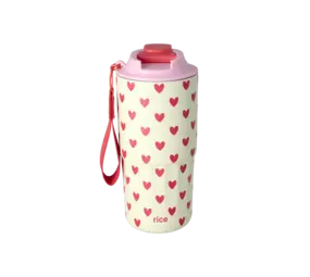 Rice Everyday Magic Rice | Stainless Steel Thermo Cup | Hearts Print | 550 ML