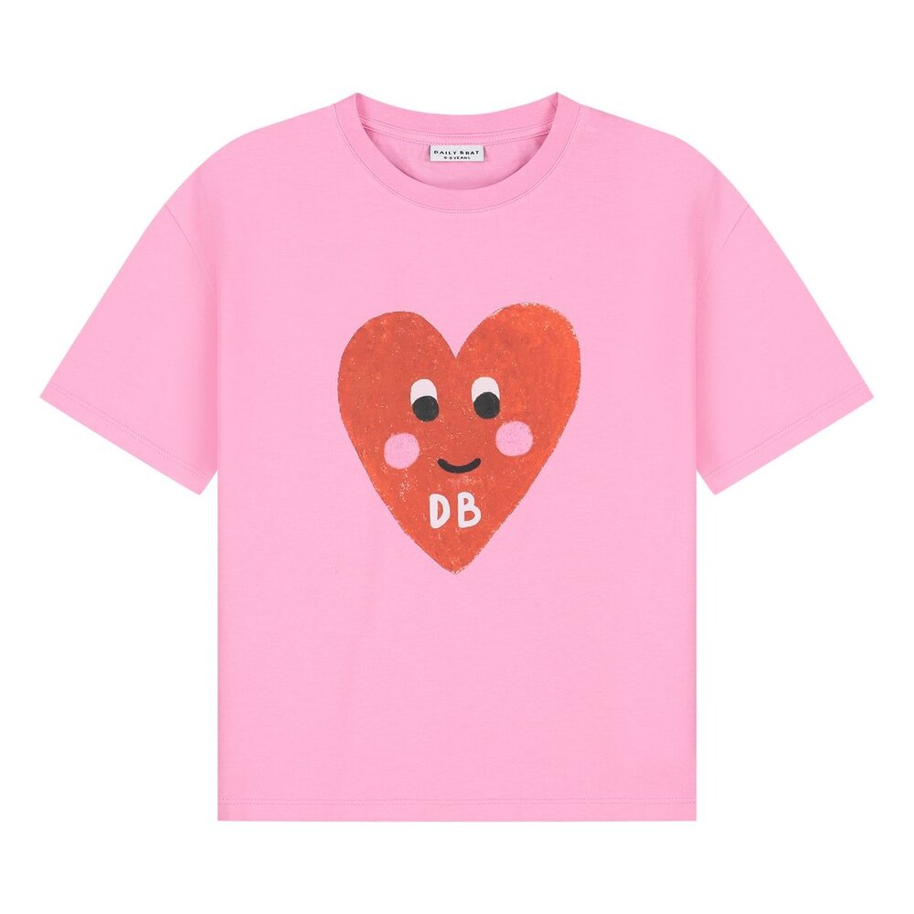 Daily Brat Daily Brat | Patty Heart T-Shirt Pink Cosmos