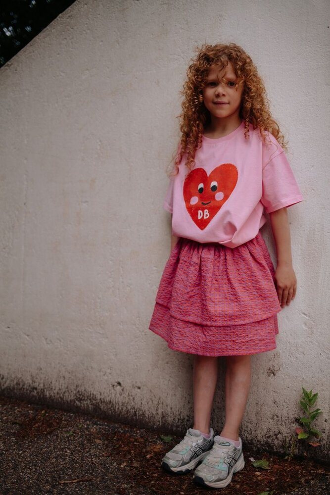 Daily Brat Daily Brat | Patty Heart T-Shirt Pink Cosmos