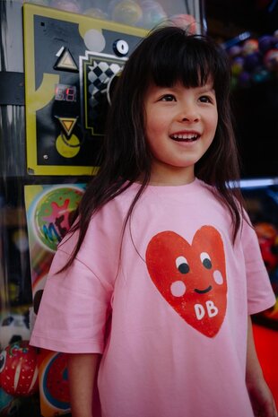 Daily Brat Daily Brat | Patty Heart T-Shirt Pink Cosmos