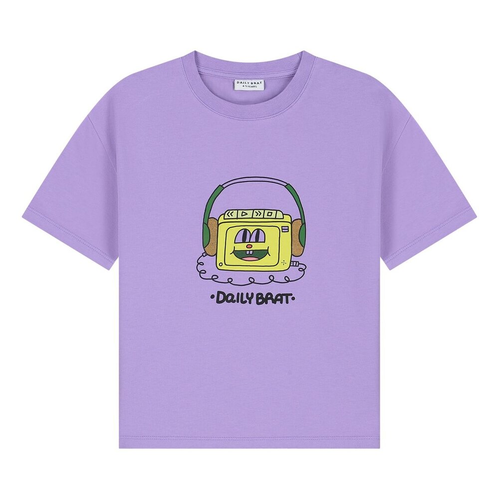 Daily Brat Daily Brat | Headphones T-Shirt Paisley Purple