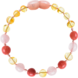 Barnsteen Barnsteen | Armband | Glimmend | Lemon/Rose Quartz/Coral | 14 cm