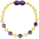 Barnsteen Barnsteen | Armband | Glimmend | Baroque Lemon/Amethyst | 14 cm