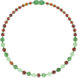 Barnsteen Barnsteen | Ketting | Glimmend | Baroque Cognac/Green Jade | 32 cm
