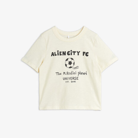 Mini Rodini Mini Rodini | Alien City FC sp ss tee | Off-white