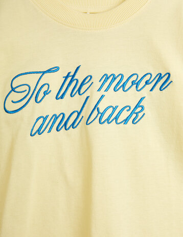 Mini Rodini Mini Rodini | To the moon emb ss tee | Yellow