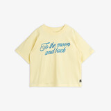 Mini Rodini Mini Rodini | To the moon emb ss tee | Yellow