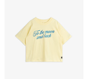 Mini Rodini Mini Rodini | To the moon emb ss tee | Yellow