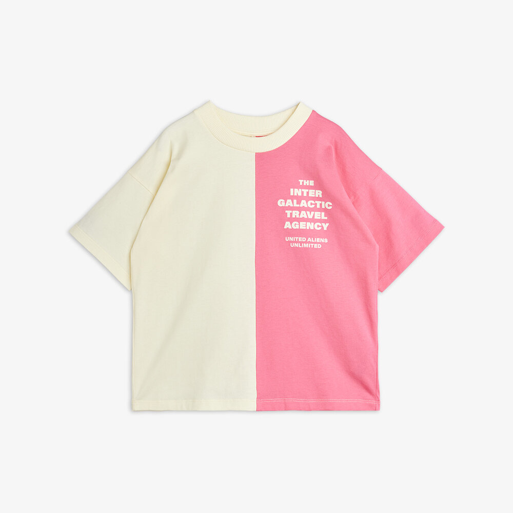 Mini Rodini Mini Rodini | Travel agency split color sp ss tee | Multi