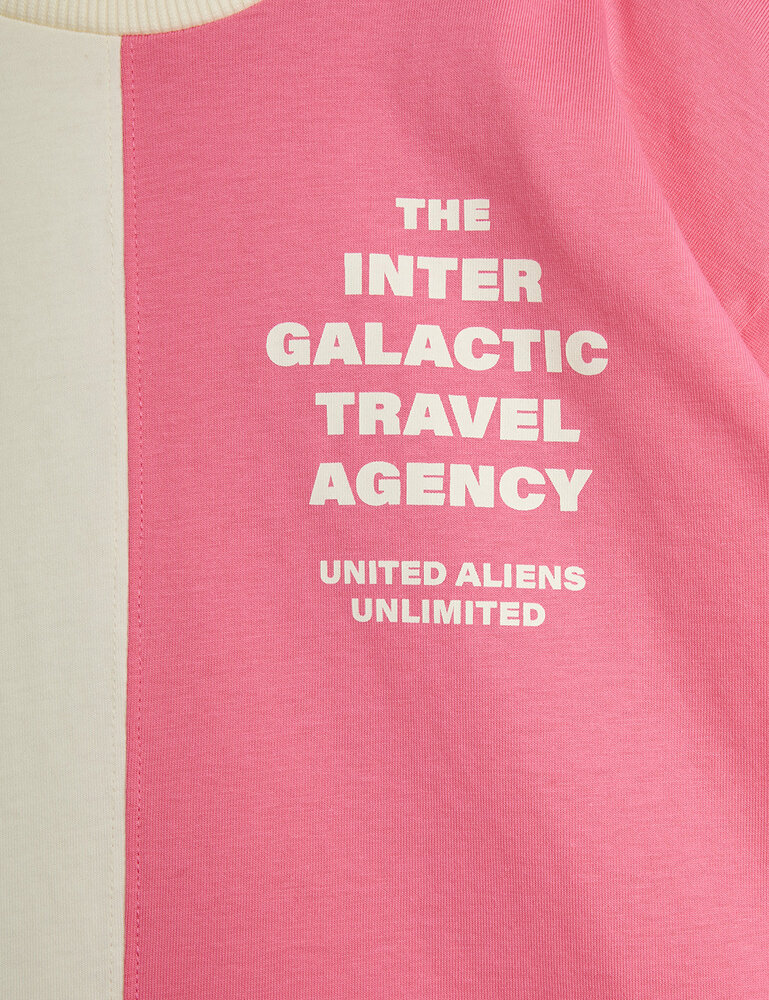 Mini Rodini Mini Rodini | Travel agency split color sp ss tee | Multi