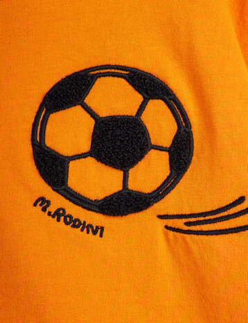 Mini Rodini Mini Rodini | Football chenille ss tee | Orange