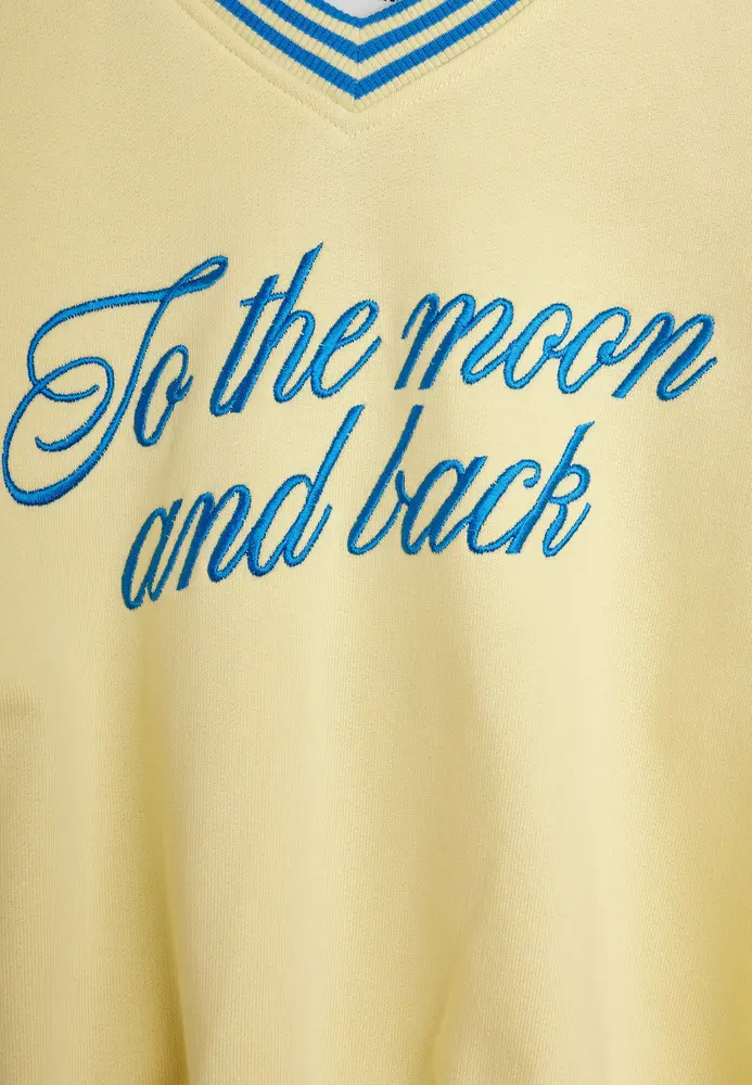 Mini Rodini Mini Rodini | To the moon emb sweatshirt | Yellow