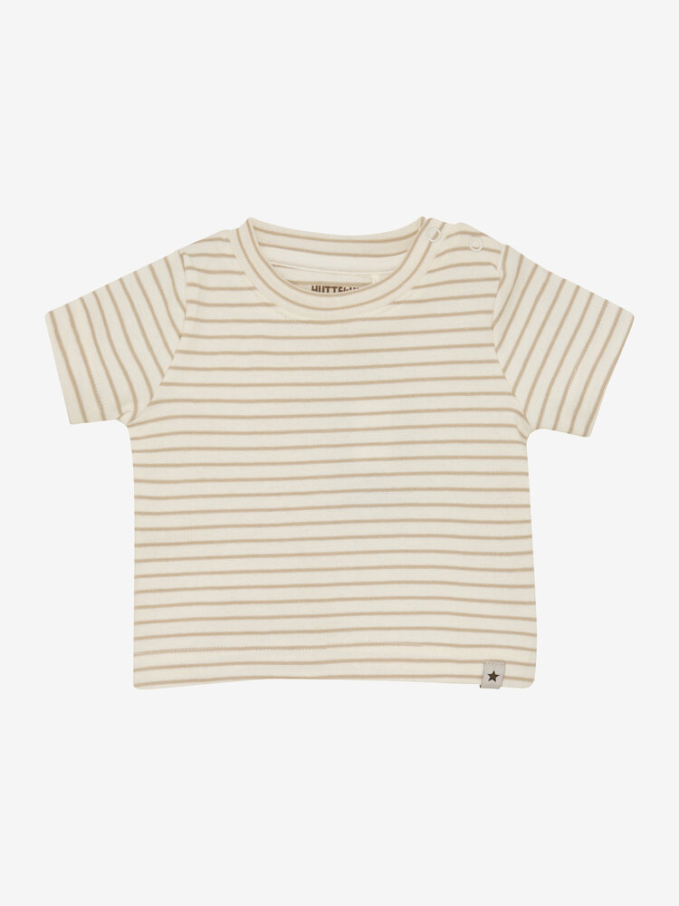 HUTTELiHUT HUTTELiHUT | T-shirt SS YD Stripe | White Pepper