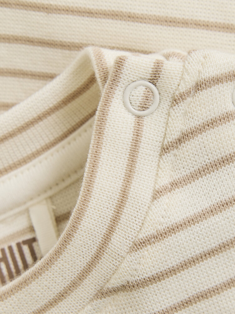 HUTTELiHUT HUTTELiHUT | T-shirt SS YD Stripe | White Pepper