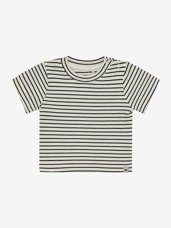 HUTTELiHUT HUTTELiHUT | T-shirt SS YD Stripe | Navy Blazer