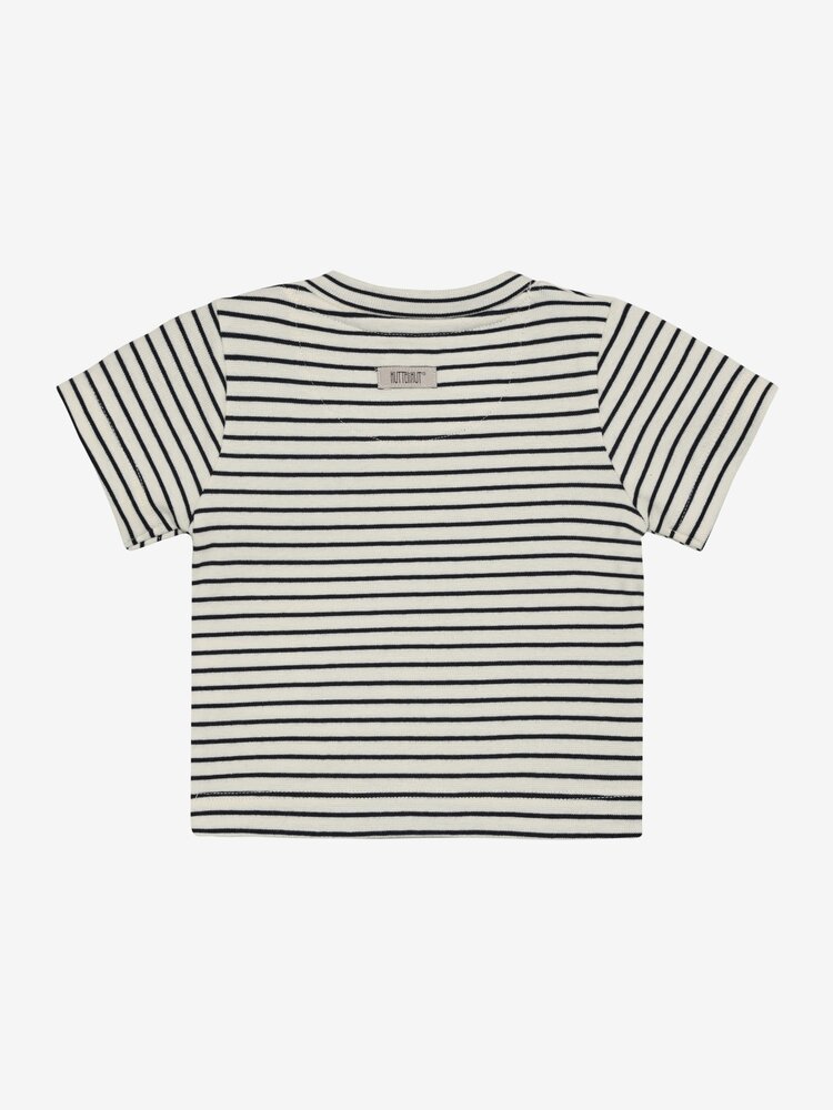 HUTTELiHUT HUTTELiHUT | T-shirt SS YD Stripe | Navy Blazer