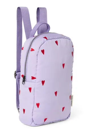 Studio Noos Studio Noos | Purple Hearts Puffy | Mini Backpack