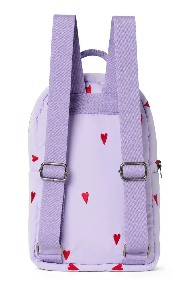 Studio Noos Studio Noos | Purple Hearts Puffy | Mini Backpack