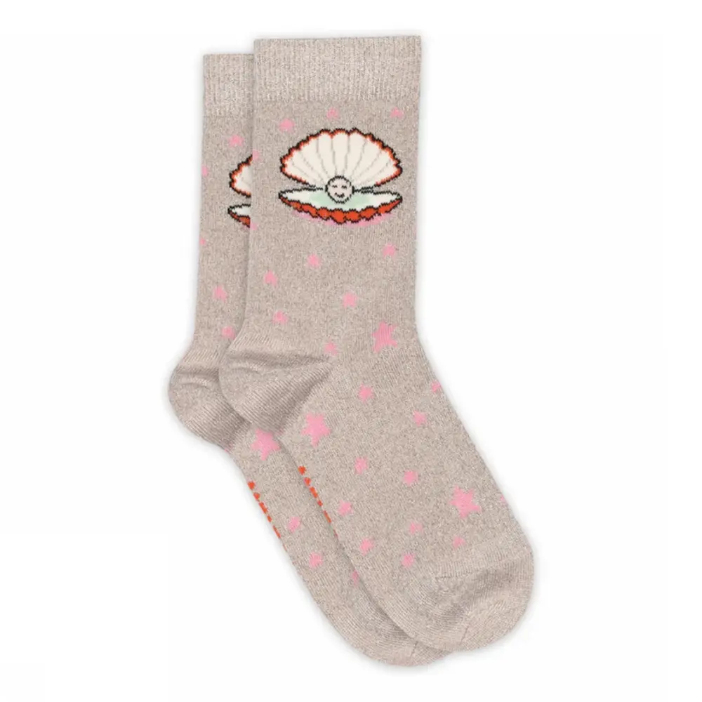MP Denmark Melton | Shell glitter socks | Pink Nectar