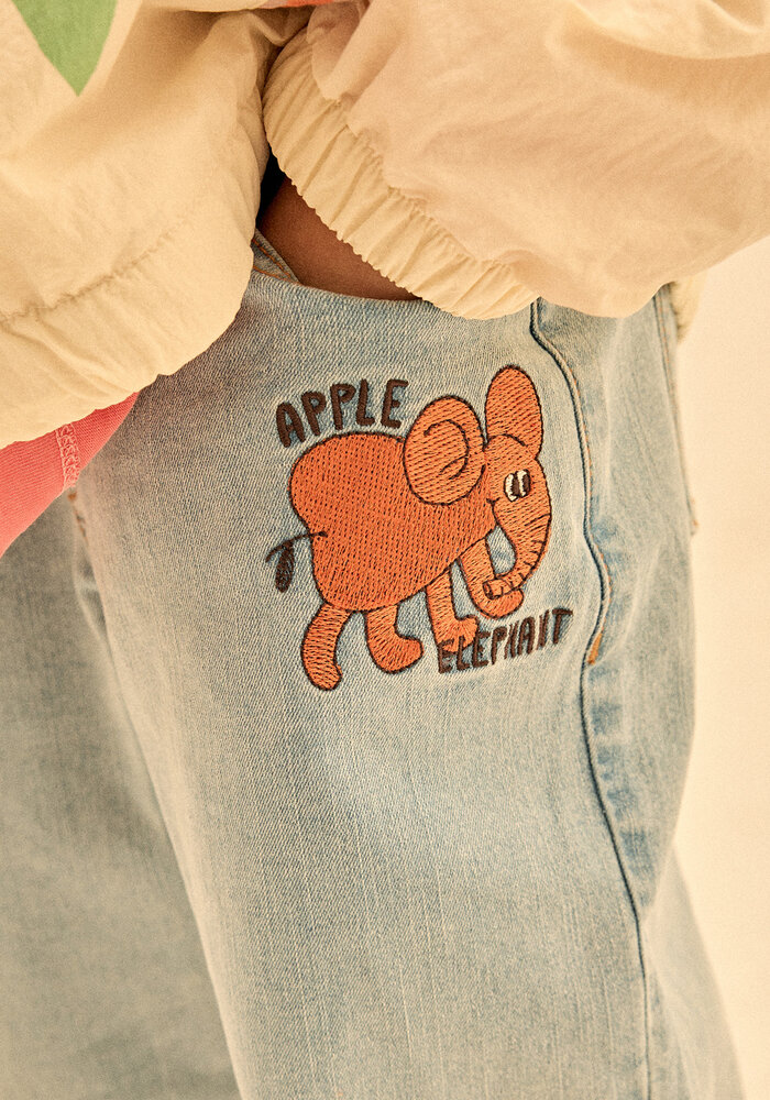Jelly Mallow Jelly Mallow | Elephant Brushed Denim Pants | Blue