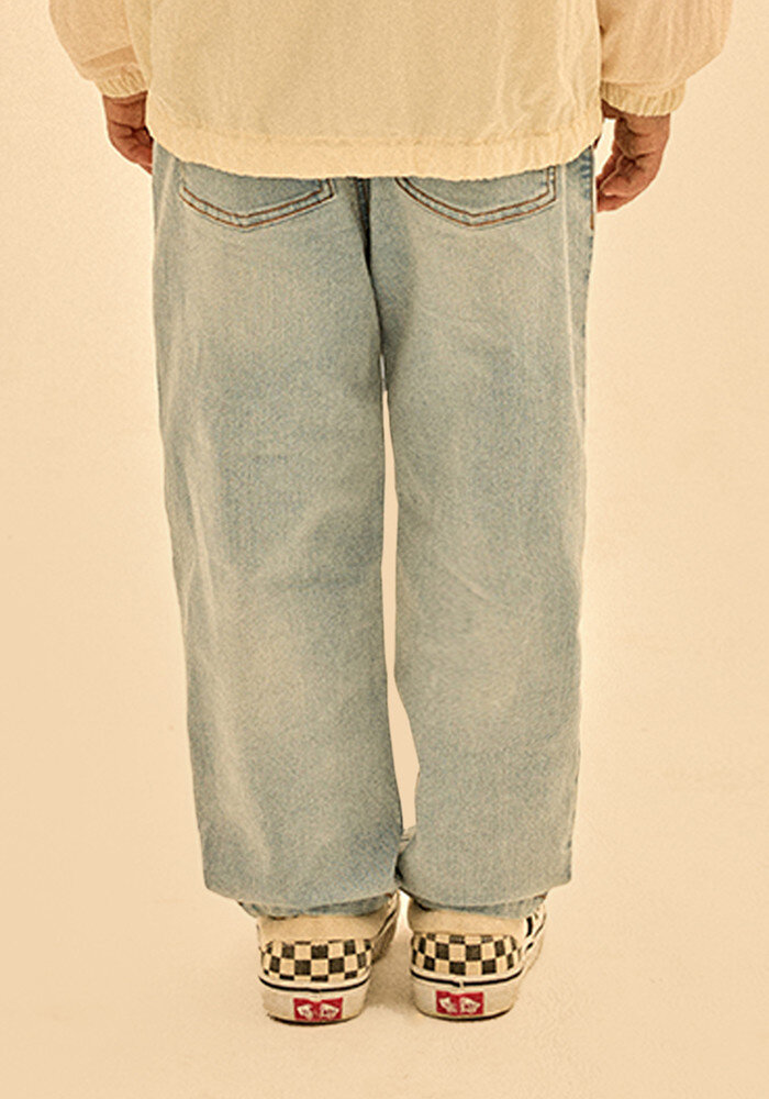 Jelly Mallow Jelly Mallow | Elephant Brushed Denim Pants | Blue