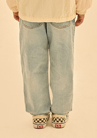 Jelly Mallow Jelly Mallow | Elephant Brushed Denim Pants | Blue