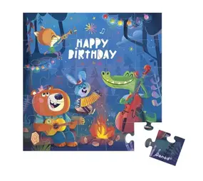 Janod Janod | Puzzelkaart | Verjaardagskaart Bos